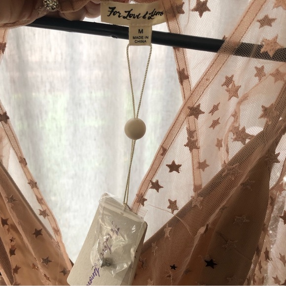 For Love & Lemons Sheer Star Maxi Dress Size Medium - Picture 11 of 11